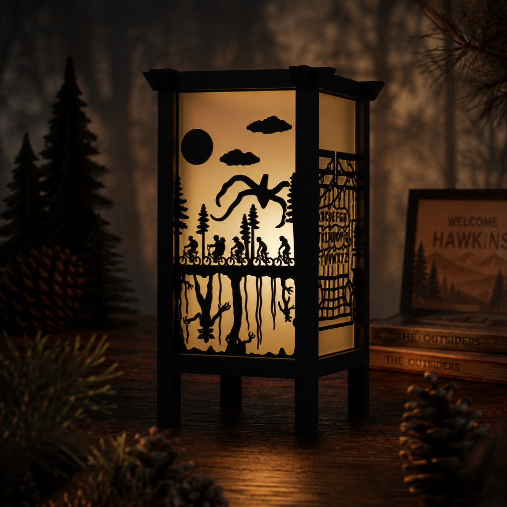 Stranger Things Inspired Lamp - Upside Down 3D Printed LED Light