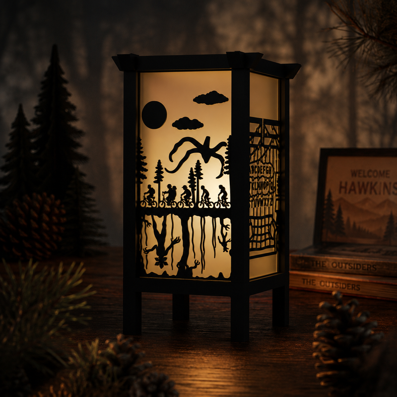 Stranger Things Inspired Lamp - Upside Down 3D Printed LED Light