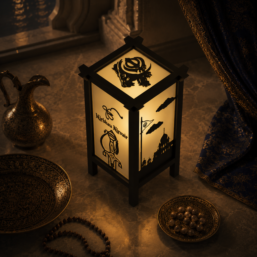 Sikh Spiritual Lamp - 3D Printed Handcrafted Decor