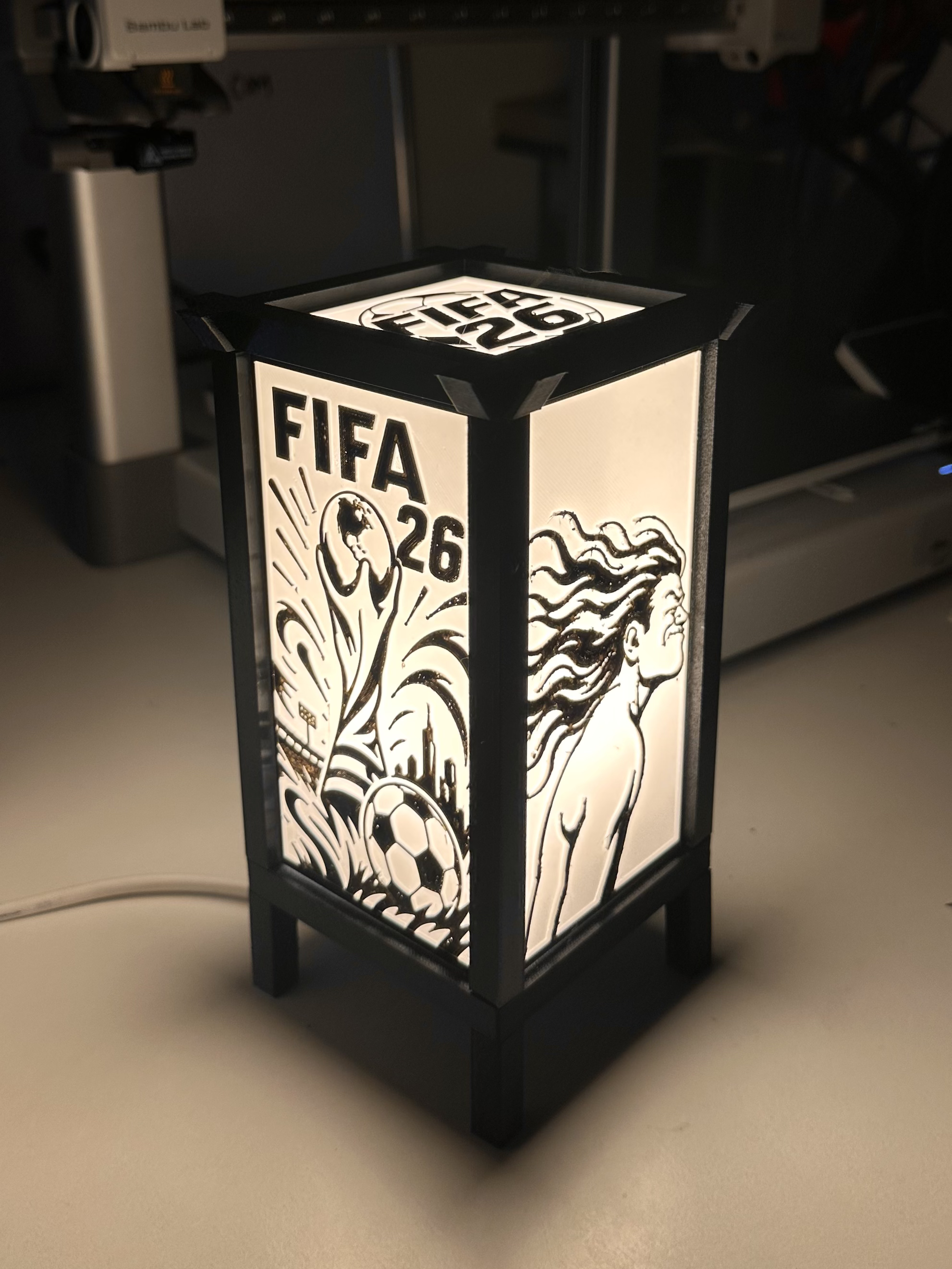 FIFA 26 Inspired Lamp - Football Gaming 3D Printed LED