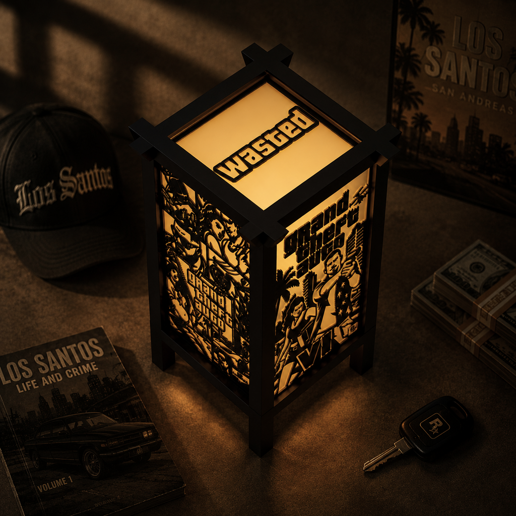 GTA 6 Inspired Lamp - Grand Theft Auto 3D Printed LED