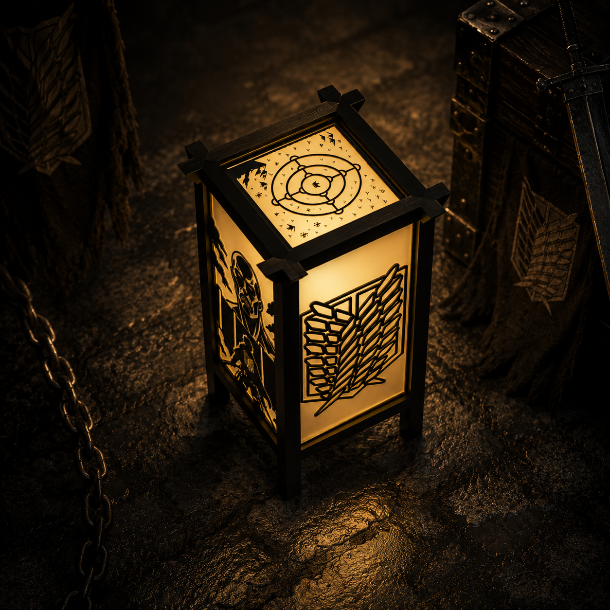 Attack on Titan Inspired Lamp - 3D Printed Collectible Light