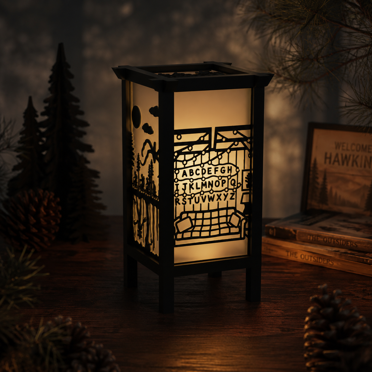 Stranger Things Inspired Lamp - Upside Down 3D Printed LED Light