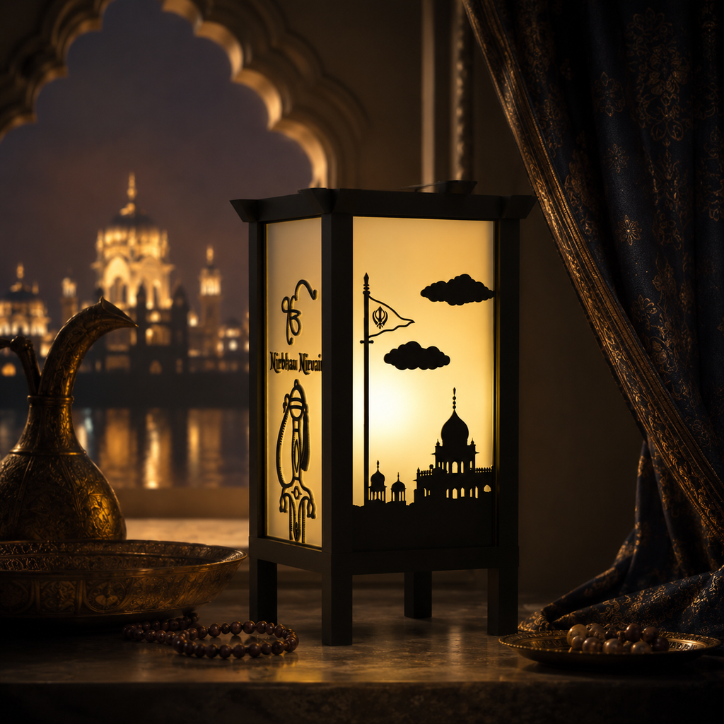 Sikh Spiritual Lamp - 3D Printed Handcrafted Decor