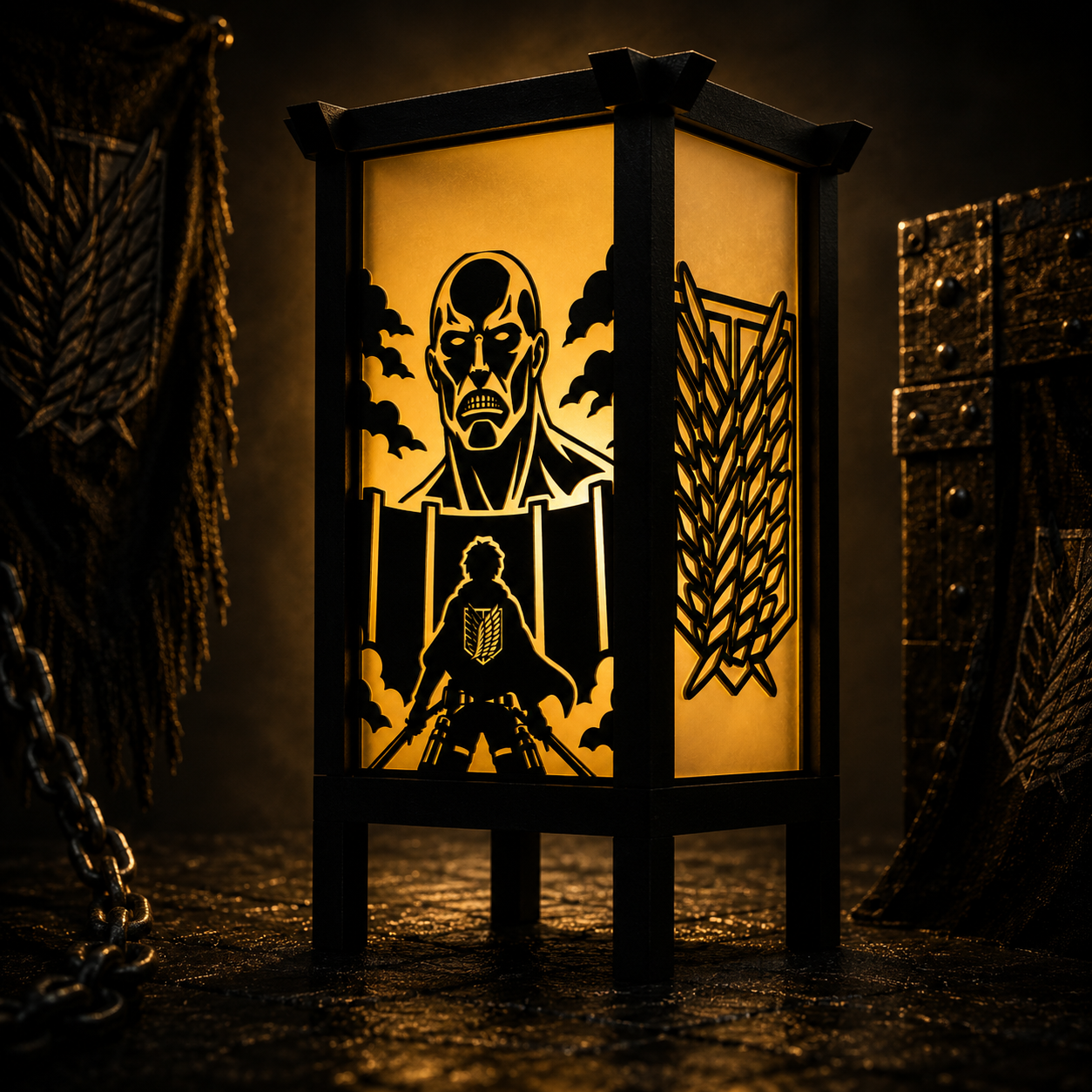 Attack on Titan Inspired Lamp - 3D Printed Collectible Light
