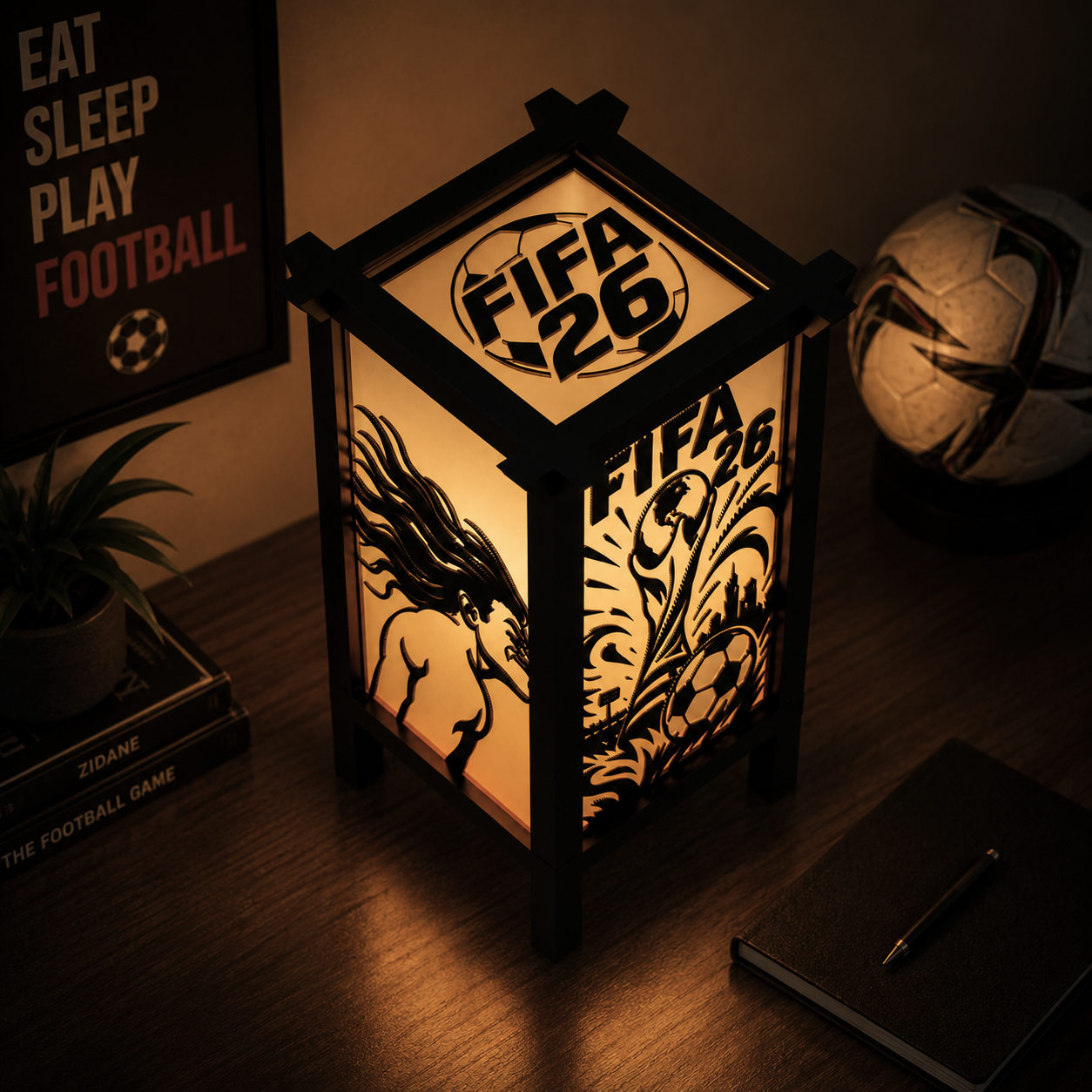 FIFA 26 Inspired Lamp - Football Gaming 3D Printed LED