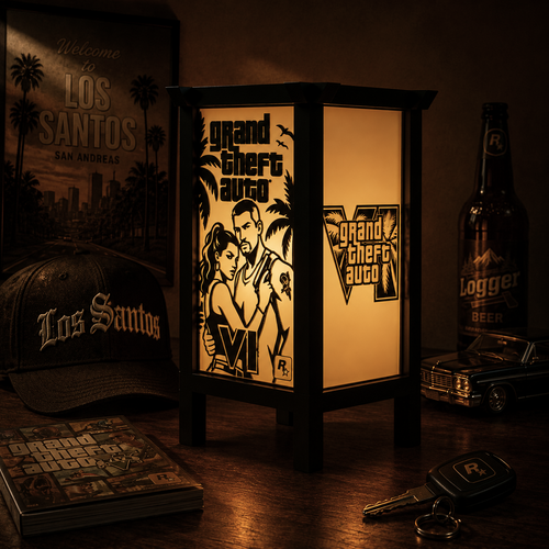 GTA 6 Inspired Lamp - Grand Theft Auto 3D Printed LED