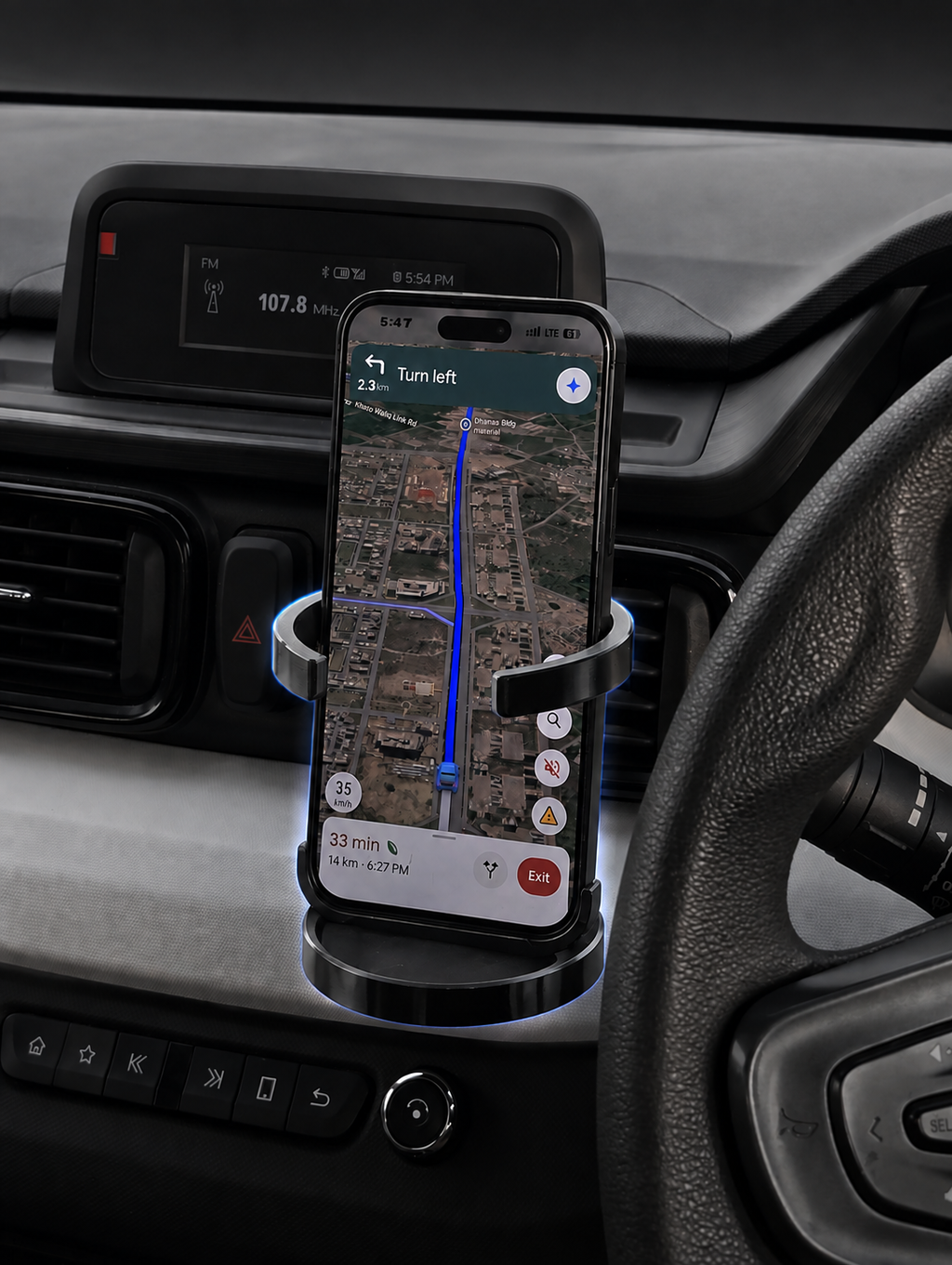 AC Vent Chiller – Car Cup Holder & Phone Mount, Keeps Drinks Cool